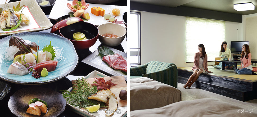 写真：お食事とお部屋