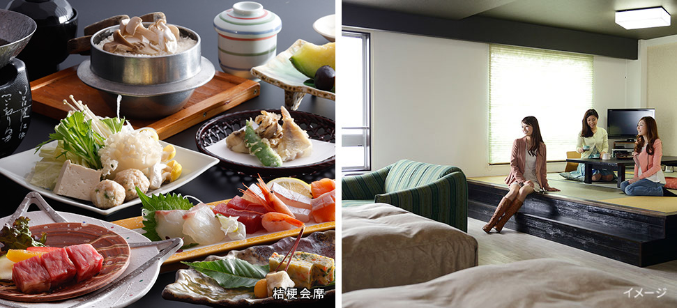 写真：お食事とお部屋