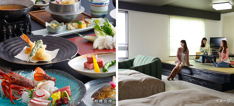 写真：お食事とお部屋
